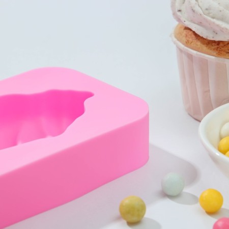 Form for ice cream of the Dilan "Capcake", silicone, 14 × 7.5 × 2.5 cm, pink color-2