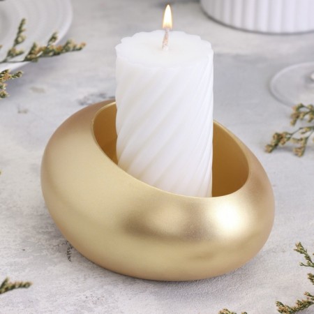 Summary "drop" from gypsum, 14.5x10x6.5cm, gold