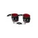 Handcuffs with red edging Pecado BDSM, skin, black