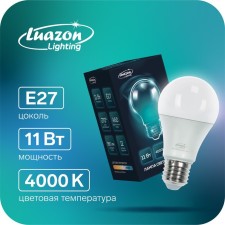 LED LEAZON LIGHTING, A60, 11 W, E27, 990 LM, 4000 K, daylight