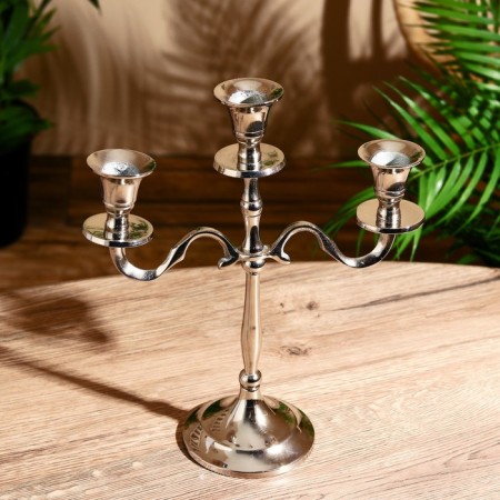 Aluminum "Power" for 3 candles 9x22x27.5 cm-1
