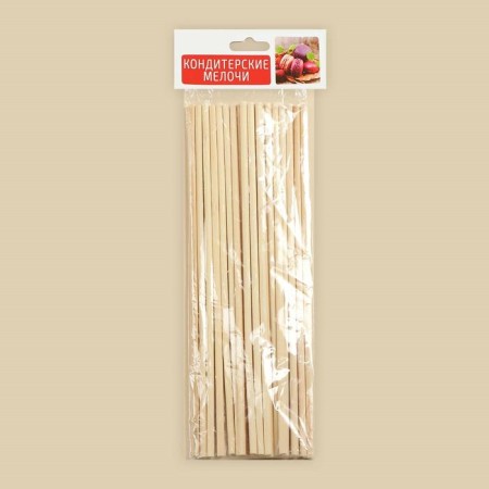 A set of wooden sticks - dowels for confectionery products, 25 cm, 20 pcs-2