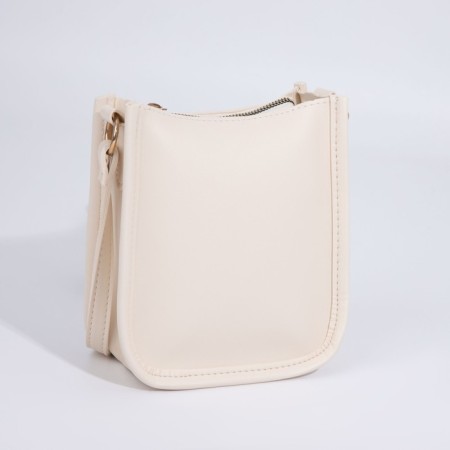 Bag Cross-Bodi with a zipper, white color-1