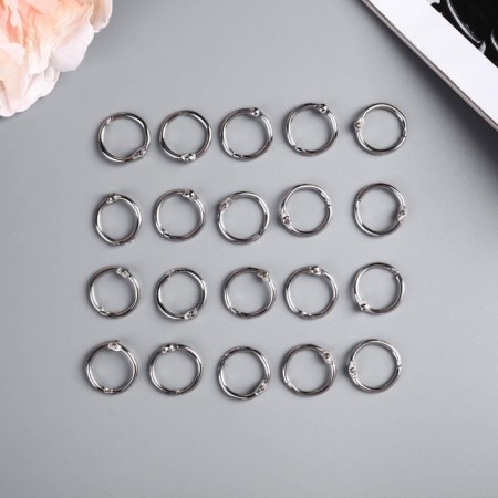 Rings for creativity (photo albums) "silver" int. D = 1.5 cm external. D = 2 cm nr 20 pcs-1