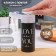 The bottle with the pump "Love What You Do", 150 ml, black/white color