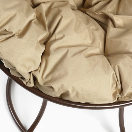 Armchair "Papasan" mini, with beige pillow, 81x68x77cm-2