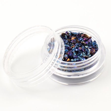 Decorative elements for the decor "stone", voluminous, blue color/holography-2