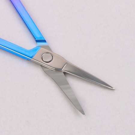 Scissors are manicure, straight, narrow, 8.8 cm, chameleon color-2