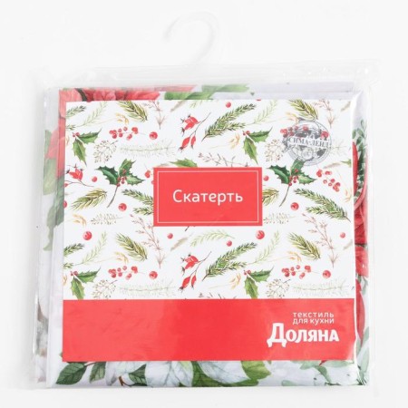 Скатерть Доляна «Украшение к празднику» 145*300 +/- 2 см, 100% п/э-10