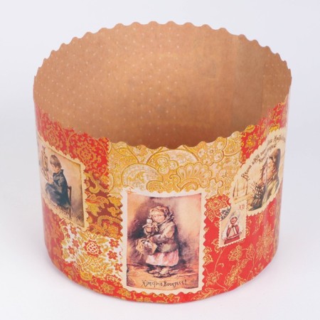 Paper form for the cake "Retro" 124 x 90 mm, (packaging 1200 pcs) mix-2
