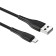 Cable Borofone BX37, MicroUSB - USB, 2.4 A, 1 m, PVC braid, black