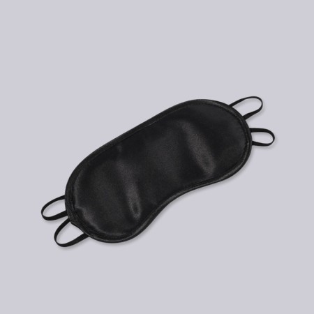 Sleep mask, satin, double elastic, 19 × 8.5 cm, black color-1