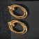 Earrings Metal "Geometry" ovals intertwined, color gold