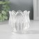 Glass of glass per 1 candle "Sninker" transparent 7x7x7 cm