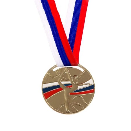 Medal thematic "gymnastics", gold, d = 5 cm-2