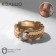 The ring "melting" is stuffed, the color is white in gold, dimensionless