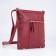 Cross-Bodi bag with zipper, burgundy color
