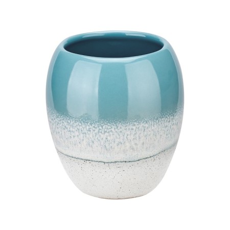 A glass for dental brushes, 9.5x9.5x10 cm, blue color-2