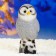 Garden figure "Owl on a tree" gray, 26cm