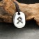 Amulet "Scandinavian runes", Runa Otal, 21x29mm, metallic