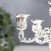 Summary Metal for 5 candles "Pink evening" Color silver 20.5x21x21 cm
