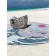 Pareo and beach rug "Cat on the Wave", d = 150 cm