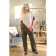 Women's pants, size 56, khaki color