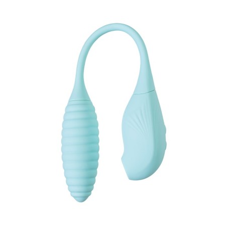 Vacuum-wave stimulator and pulsa egg Jos Roow, 36 cm, silicone, blue color-7