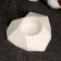 Summary "Polygonal Heart" 8x8x2 cm, white