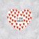 Valentine postcard "I love you", pattern, 7 x 6 cm