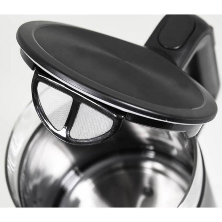 Electric kettle Oursson EK17333WD/BL, plastic, glass flask, 1.7 l, 2200 watts, black-2