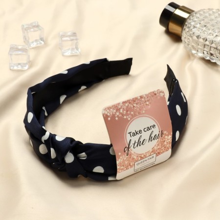 Hair cap "Coquet" 3 cm, blue peas-1