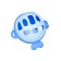Silicone teether for teeth with a rattle "Fish", in the case, blue color, crumb I