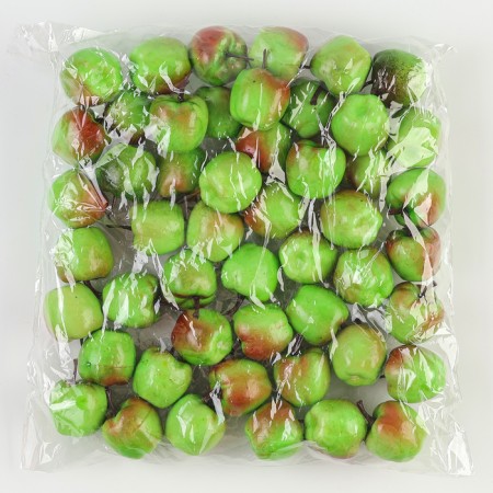 Decor "Apples" green, set 50 pcs., Size: 3.5 × 3 cm-2