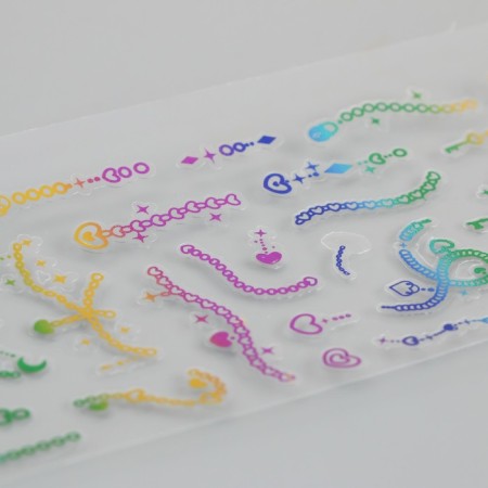 Stick plastic silver overflows "days and night" mix 8x20.5 cm-3