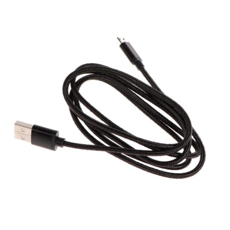 Oxion DCC258, MicroUSB - USB, charging + data transfer, 1.3 m, braid, black-2