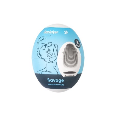 Unrealistic Satiffyer Egg Single (Savage), TPE, Blue Color.-1
