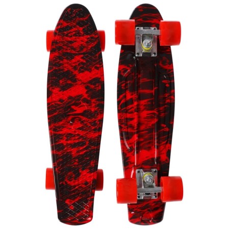 Skateboard Onlitop R2206, 56x15 cm, wheels PU, ABEC 7, aluminum frame, red color-1