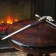Souvenir product cane with a dagger, a blade 46 cm, a cunning beast 92cm