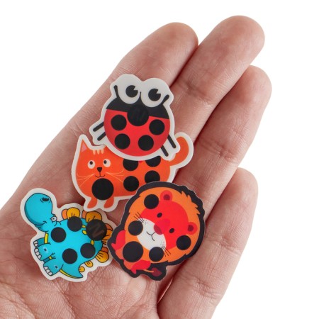 Children's thermometer - Sticking “Cute animals”, up to 40 °, set 4 pcs-1