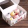 Packaging for 6 cupcakes with a window "Christmas House", 25 x 17 x 10 cm