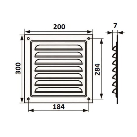 Ventilation grate Zein Lux RM2030Z, 200 x 300 mm, with a grid, metal, gold-6