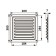 Ventilation grate Zein Lux RM2030Z, 200 x 300 mm, with a grid, metal, gold