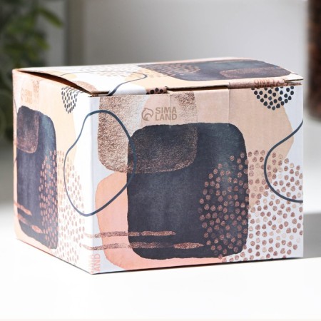 Ceramic "Leaves" mug, 320 ml, green color-5