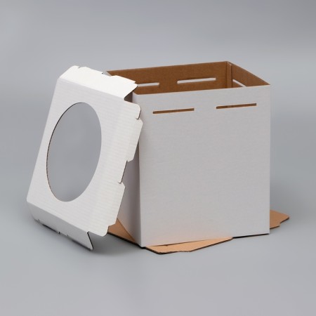 Confectionery packaging, with a window, "circle", white, 50 x 50 x 50 cm-4