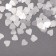 Sequins for the decor of the nails "hearts", white