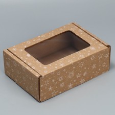 Box a gift team with a window, packaging, 