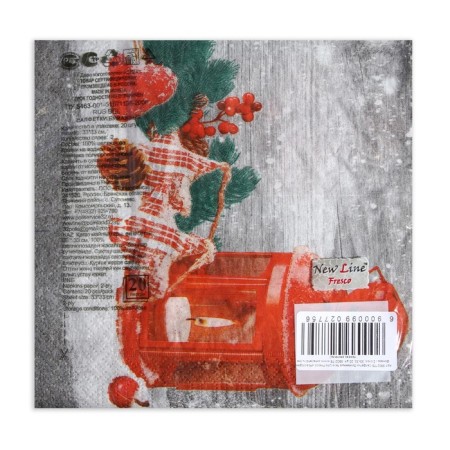 Paper Nev Line Fresco "New Year's Light" 2 layers, 33x33, 20 pcs.-2