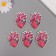Decor for creativity tree "Heart in flowers" set of 5 pcs 5.5x4x0.3 cm