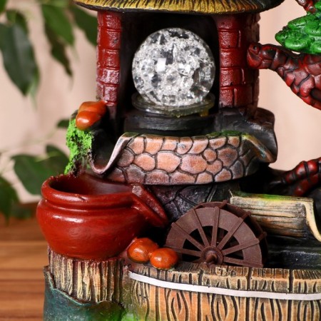 Fountain "House under the tree" 14x19x25 cm (with a stand)-1